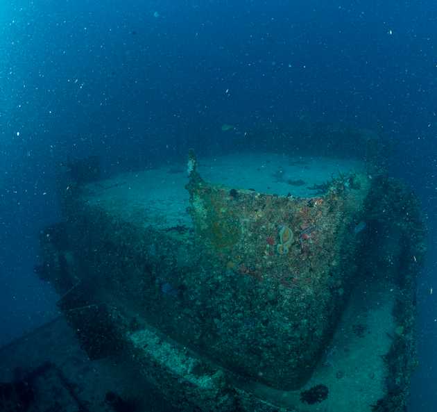 front of the wreck
