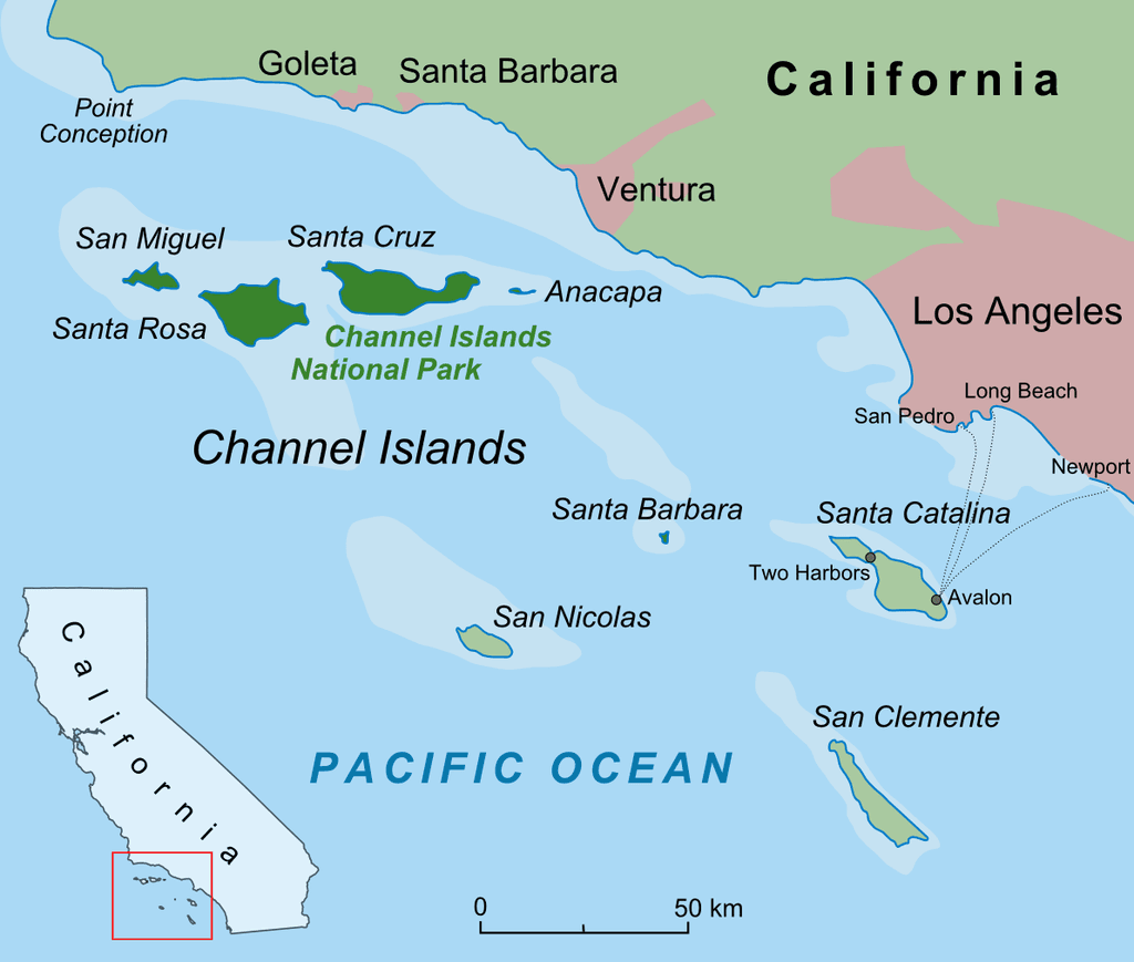 Map of Channel Islands